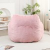 Faux Fur Bean Bag Chair with Armrests, Lounge Sofa Seat with High-Density Foam Filling, Removable Cover and Comfy Support-Baofuwish - 3 of 4