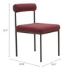 Zuo Livorno Dining Chair Red & Bronze - 2 of 4