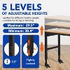 Acekool 48 Inch Height Adjustable Work Table with Wheels,2000 Lbs Rubber Wood Top Workstation with Power Outlets,for Workshop, Home - 3 of 4