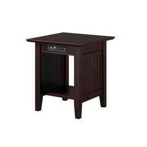 AFI Furnishings Nantucket End Table with Charging Station in Espresso - 1 of 4