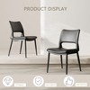 GDFStudio DuBois Modern Metal and Faux Leather Upholstered Dining Chair(Set of 2) - 4 of 4