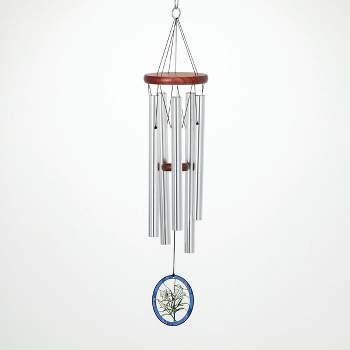 Woodstock Windchimes Décor Chime Lily, Wind Chimes For Outside, Wind Chimes For Garden, Patio, and Outdoor Décor, 26"L