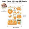 Big Dot of Happiness Little Pumpkin - Fall Birthday or Baby Shower Party Favor Sticker Set - 12 Sheets - 120 Stickers - 3 of 4