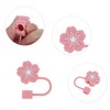 Unique Bargains Begonia Flower Straw Cover Cap 4 Pcs - 3 of 4