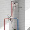 Cobbe Brushed Nickel Shower faucet with Rain shower, Shower Kit with 7-Spray Filtered Shower Head with Handheld, Bathroom shower system Valve Included - 2 of 4