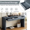Grungis Curved Farmhouse Rustic Console Table with Storage,Wooden Entryway Table with 2 Drawers,Console Table for Living Room - 4 of 4
