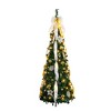 Nearly Natural 5' Pre-Lit Artificial Pop up Christmas Tree with Gold and Silver Ornaments and Ribbons - 2 of 4