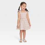 Toddler Girls' Gingham Checkered Dress - Cat & Jack™ Cream