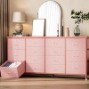 63" 14-Drawer Fabric Dresser with Power Outlet - for Bedroom & Living Room, Modern Storage Cabinet with USB Charging Station - 3 of 4