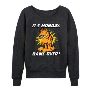 Women's - Garfield - It's Monday Garfield Lightweight French Terry Slouchy - 1 of 4