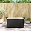 vidaXL Patio Bench with Cushion, Black 45.7"x18.1"x22.4" Poly Rattan - 2 of 4