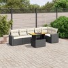 vidaXL Garden Sofa Set Black, Cream White - 2 of 4