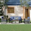 EROMMY 5 Pieces Patio Set Outdoor Furniture Sets Modern Chair Conversation Sets With Coffee Table - 2 of 4