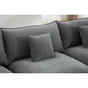 99" Chenille L-Shaped Modular Sectional Sofa, 4-Piece Set - 3 of 4