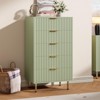 3/5/6/8 Fluted Drawer Dresser for Bedroom, Modern Chest with Deep Drawers and Wide Top, Wooden Dresser Organizer for Living Room - 2 of 4