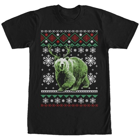 Men's Lost Gods Ugly Christmas Rein-bear T-shirt : Target