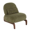 Maliang Velvet Accent Chair with Soft Cushion, Comfy Armless Reading Chair for Apartment, Balcony - 3 of 4
