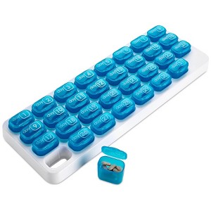 MEDca Monthly Pill Organizer – 31 Day Pill Box with Large Removable Pods, Portable Case & Holder for Daily Medication, Vitamins & Supplements, Travel - 1 of 4