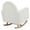 TIRAMISUBEST Accent Rocking Chair Teddy Velvet Cream White Wooden Base Pillow Ergonomic Living Room Bedroom Nursery - 4 of 4