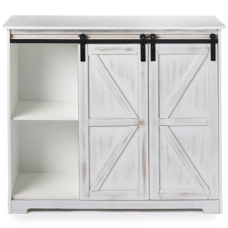 The Lakeside Collection Barn Door-Style Buffet Cabinets, 3 of 7