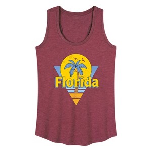 Women's - Instant Message - Retro Florida Logo Graphic Racerback Tank - 1 of 4