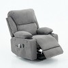 Remote Power Lift Heated Massage Recliner Chair for Seniors,37.4"W Corduroy Sofa with Cup Holder & Side Pockets for Living Room-Baofuwish - 3 of 4