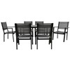 Nestfair 7pc Metal Patio Outdoor Dining Set without Cushion Gray - 4 of 4