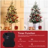 4.5ft Pre-Lit Artificial Christmas Tree, with Pine Needles, 108 Warm Lights, Lighting Vintage Potted Base, Easy Assembly, for Indoor Holiday Decor - 4 of 4