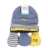 Hudson Baby Infant Boys Cotton Cap and Scratch Mitten Set, Construction, 0-6 Months - 2 of 4