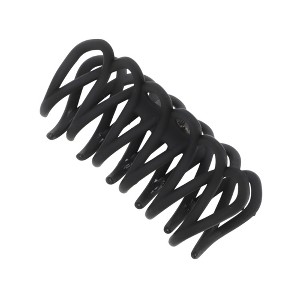 Unique Bargains Frosted Fence Hair Clips Black 1 Pc - 1 of 4