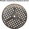 23.6Inch Patio Table with 2Inch Umbrella Hole - Outdoor Round Anti-Rust Cast Aluminum Small Coffee Bistro Table Antique Design - 4 of 4