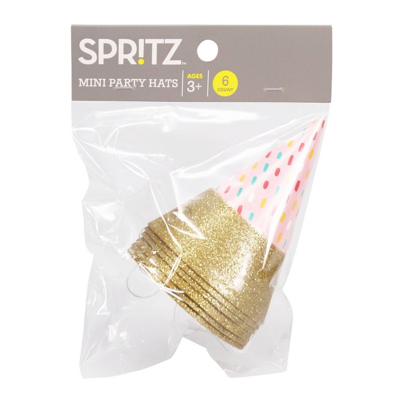 6ct Pink & Blue Mini Party Hats - Spritz&#8482;, 2 of 6