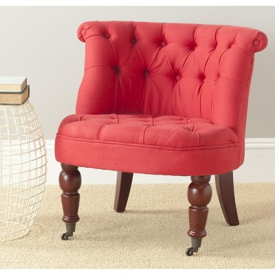 Cranberry Barrel Spot Wood Transitional Armless Chair