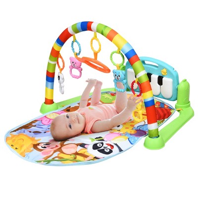 Baby Kick & Play Piano Gym Activity Play Mat for Sit Lay Down Infant Tummy Time