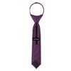 Jacob Alexander Young Boys' 11" Solid Color Pre-Tied Zipper Neck Tie - 3 of 4