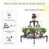 Ironwork Fan-shaped 3-tier Pot Plant Stand, Stair-step Design to  Accommodate More Greenery - 4 of 4