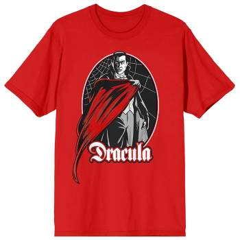 Universal Monsters Dracula Crew Neck Short Sleeve Red Women's T-shirt