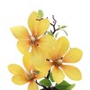 Unique Bargains Artificial Plants 3-Stem Magnolia Plastic 3.35"x3.35"x10.63" 1 Pcs - 4 of 4