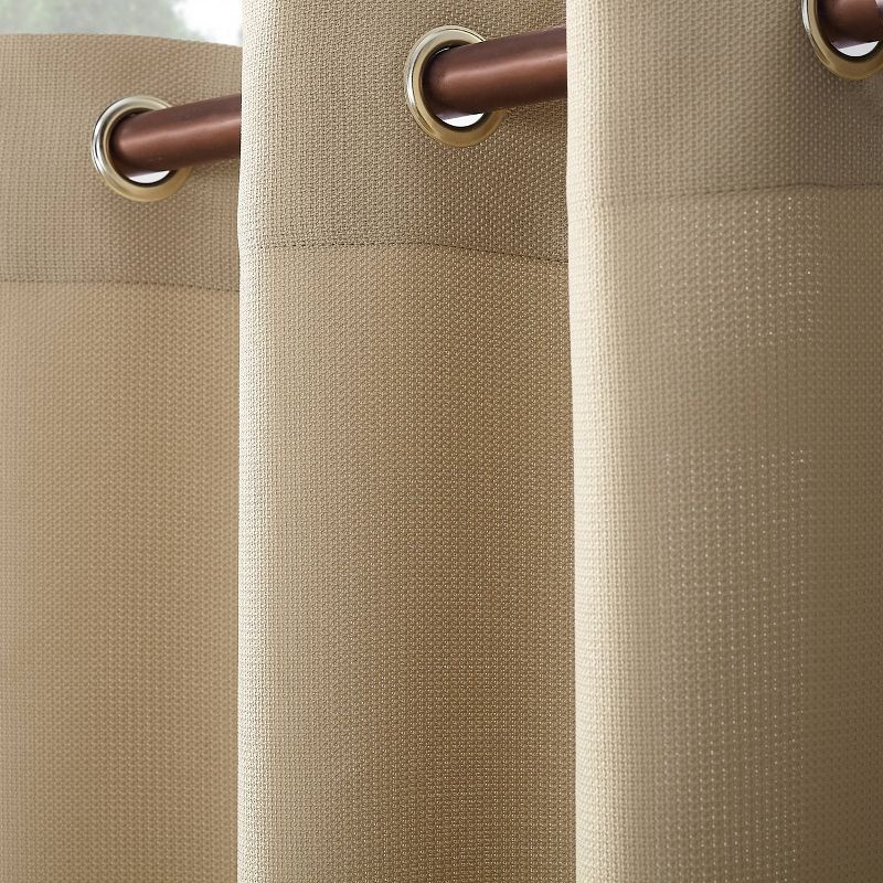56"x14" No. 918 Semi-Sheer Montego Casual Textured Grommet Kitchen Curtain Valance, 3 of 9