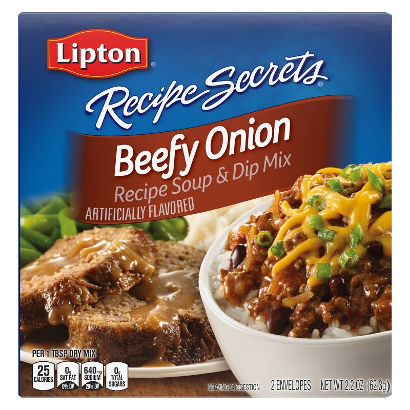 Lipton Recipe Secrets Beefy Onion Soup &#38; Dip Mix - 2.2oz/2pk, 3 of 9