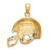 Black Bow Jewelry 14k Yellow Gold Polished Football Helmet Pendant, 22mm - 3 of 4