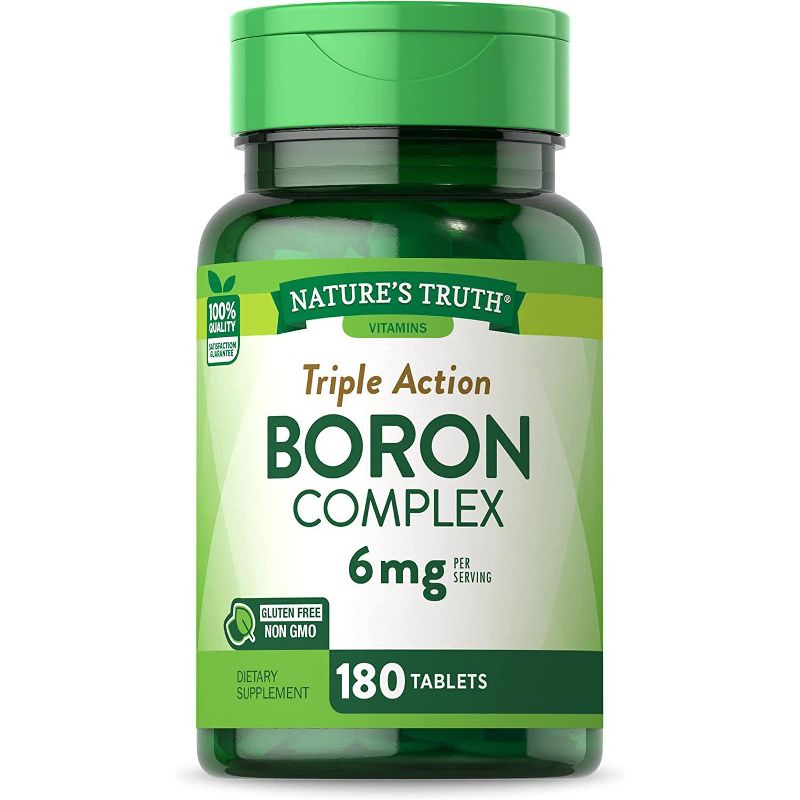 Nature's Truth Triple Action Boron Complex 6mg | 180 Tablets, 1 of 4