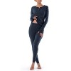 Fruit of the Loom Women's and Plus Thermal Long Underwear Henley Top and Pant Set - 2 of 4