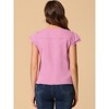 INSPIRE CHIC Women's Work Business Casual Plain Cap Sleeve Blouse - 4 of 4