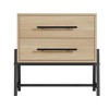 Nightstand with Drawers Light Wood Bedside Table, Wide Side Table - 4 of 4