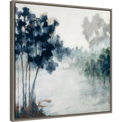 Sylvie Greywash Framed Winter Landscape Canvas Print, 22 x 22 inches