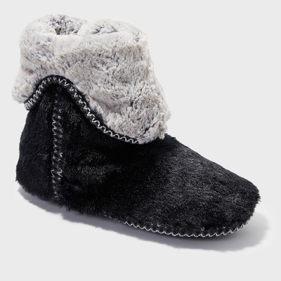 womens black bootie slippers