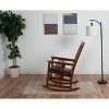 Gift Mark Mission Style Adult Rocking Chair with Brown Faux Leather Seat - 4 of 4