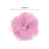 Unique Bargains Artificial Rhinestone Chiffon Flower Heads 20 Pcs Pink Red - 2 of 4