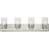 Progress Lighting Goodwin 4-Light Brushed Nickel Vanity Light with Clear Glass Shades - 2 of 4